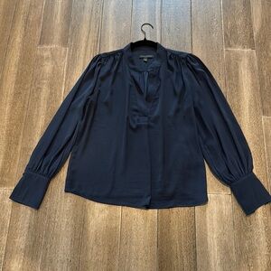 Banana Republic Black Long Sleeve Relaxed Blouse